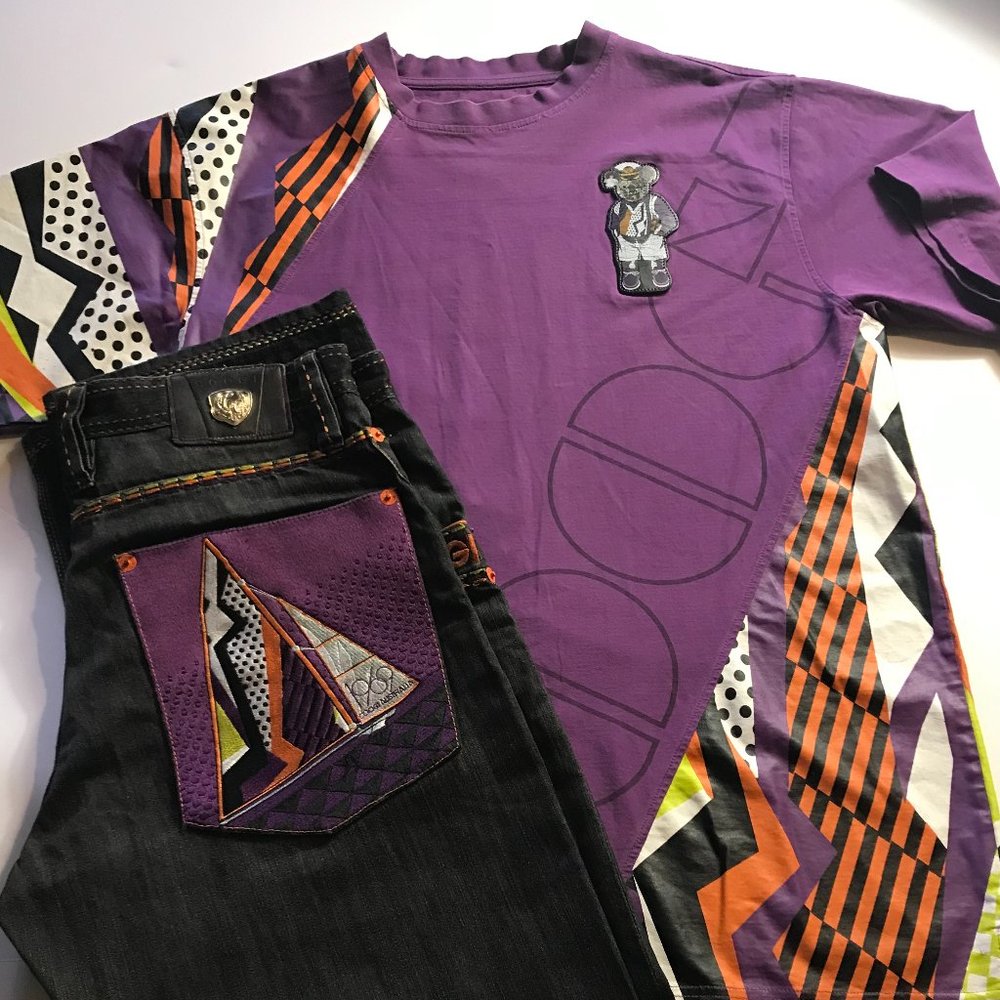 Coogi Land & Sea Vintage Style Shirt/Pants Suit #108